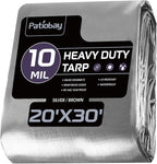 Tarp 20x30 Feet, 10 Mil Large Waterproof Tarps Heavy Duty with Grommets Every 23.6", Thick Plastic Tarp, UV Resistant Tear&Fade Resistant, Reinforced Edges for Outdoor Pool Camp Tent