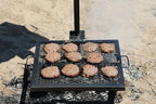 GameMaker Open Fire Cooking Grill – Portable Campfire Grill for Open Flame Cooking, Firepits, Outdoor Fire Rings & Camping – Heavy-Duty, Easy Setup & Adjustable Height