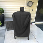 Arcedo Vertical Smoker Cover Compatible with Pit Boss Copperhead 4, 5, 7 Series, PBV4PS2, PBV4NX, Pro 4-Series, Heavy Duty Waterproof Outdoor Wood Pellet Grill Cover for PB 73550, Black