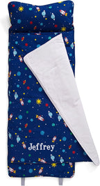 Delta Children Nap Mat - Includes Pillow & Blanket for Toddlers and Kids; Features Carry Handle w/Strap Closure and Name Tag; Rollup Design is Ideal for Preschool and Daycare; Personalization Optional
