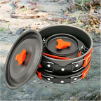 Portable Camping Cookware Set Outdoor Cooking Equipment Tableware Kit Kitchen Utensils Hiking Picnic Self-Driving Supplies Popular