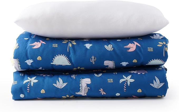 Bunnikins & Clover Toddler Nap Mat with Removable Pillow, Nap Mats for Preschool, Easy Clean Toddler Nap Pad for Kindergarten, Kids Sleeping Bag for Travel Camping