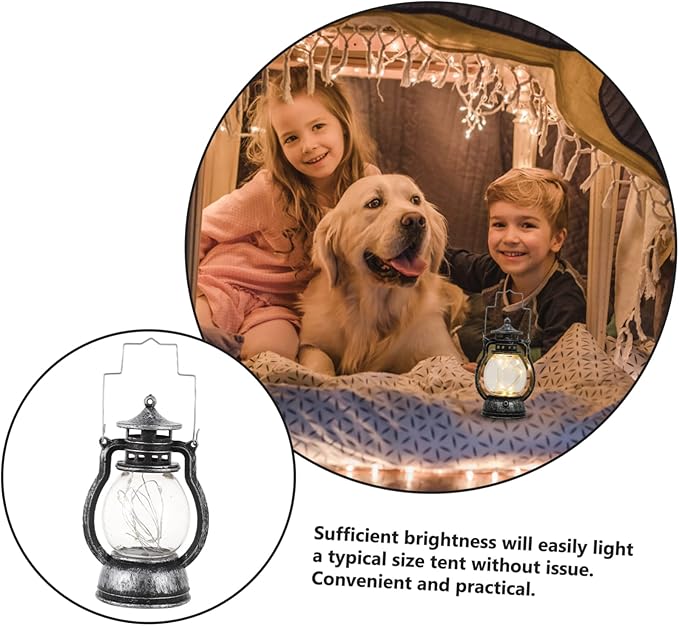 Retro LED Camping Lantern Portable Outdoor Light for Hiking Backpacking Tent Use Vintage Design for Emergency Home Power Outages Cozy Atmosphere Enhancer
