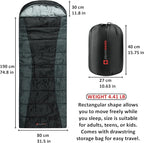 Alpine Swiss 0°C (32°F) Sleeping Bag Lightweight Waterproof with Compression Sack Adults All Seasons Camping Hiking Backpacking Travel Outdoor Indoor