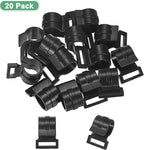 0.75IN Tent Pole Clips [20PCS] - C-Shaped Clamp Use for Camping & Awning Tent & Canopies Poles - [POM Plastic] Tent Pole Attachment Clips Webbing Strap Clamp