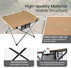 ONETIGRIS Foldable Camping Table, Lightweight Portable Table Sturdy & Quick Setup, Holds Up to 66 lbs, Perfect for Camping, Hiking, Backpacking, Picnic, Beach, Travel