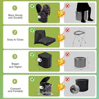 Portable Toilet Kit, Camping Toilet with Pop-Up Privacy Tent and Poo Gel Toilet Bags, Washable Portable Outdoor Showers Changing Rooms