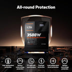 LiTime 3500W All-in-One Solar Inverter Charger, 48V DC to 120V AC Pure Sine Wave Inverter, Built in 80A MPPT Charge Controller, for 48V Lead Acid/LiFePO4 Battery, Home Energy Storage, Off-Grid
