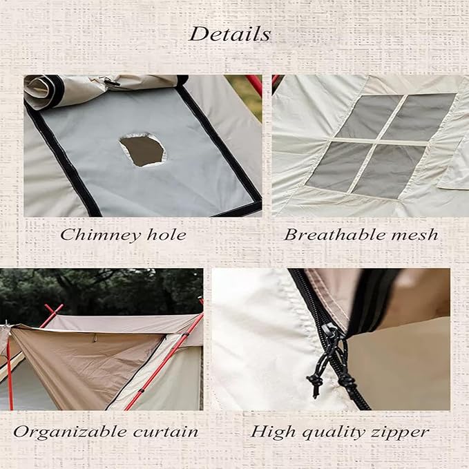 Camping Tent Outdoor Rainproof Sunscreen Tent Easy Set Up Small Lightweight Tents 4 Seasons Tent for Family Picnic Hiking Travel