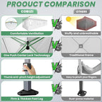 COBIZI 10x30 Pop Up Canopy Tent with 8 Removable Sidewalls, One Push Party Tent Outdoor Waterproof Event Canopy with Air Vent for Parties Commercial Wedding, 3 Height, Roller Bag, Sandbag, White