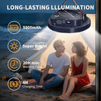 6000LM Flashlight Portable LED Camping Lantern 7.17in Rechargeable Light 70W 10400with Magnet , IPX4 Waterproof Tent Lights Power Failure Emergency Survival Kits Snowstorm