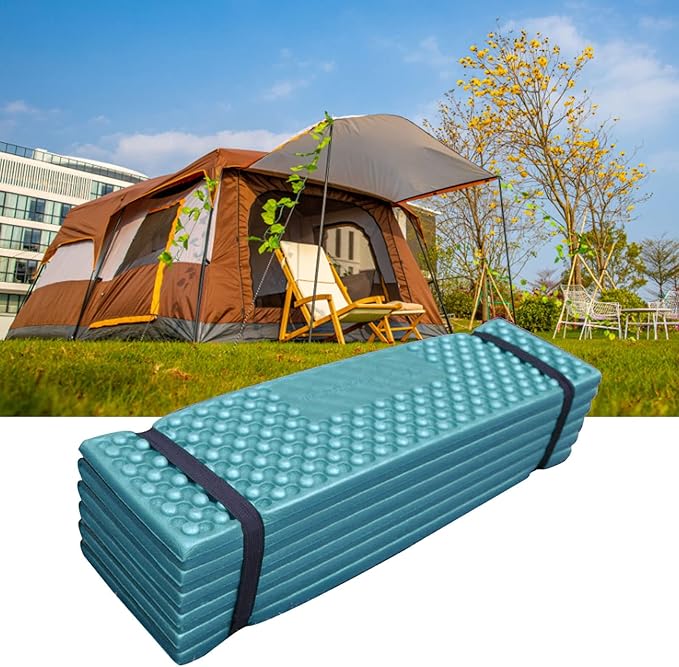Camping Sleeping Pad,Portable Soft PVC Thickened Foldable Sleeping Mat for Outdoor Camping (186 * 57)