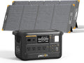 PECRON F1000LFP Portable Power Station with 2 x 300W Solar Panels, 1500W, 1004Wh LiFePO4 Battery Solar Generator, UPS, Fast Charging, Perfect Power Backup for Camping, Home Use, RV