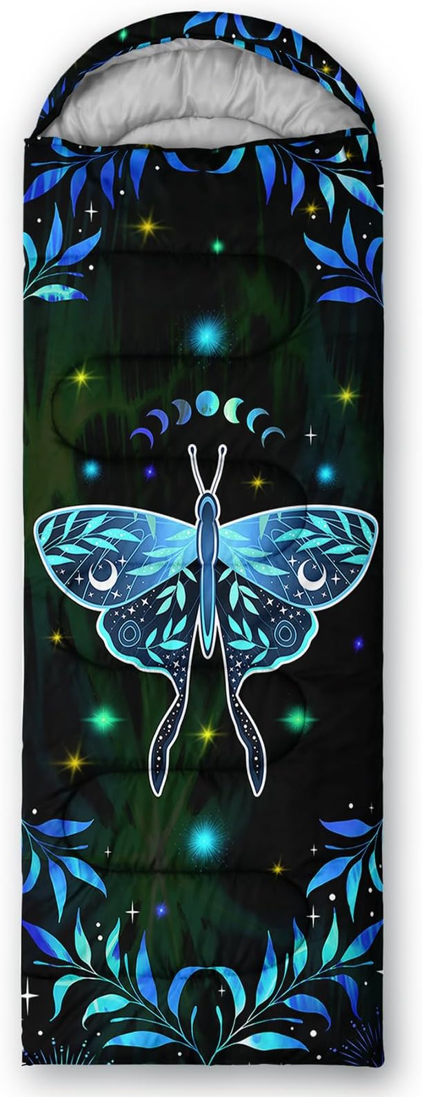 AILONEN Kawaii Panda Sleeping Bags,Lightweight & Waterproof,3 Season Warm & Cool Weather,Dreamy Purple Flower Animal Themed Sleeping Bags for Boys,Girls,Kids,Adults Travelling,Outdoors