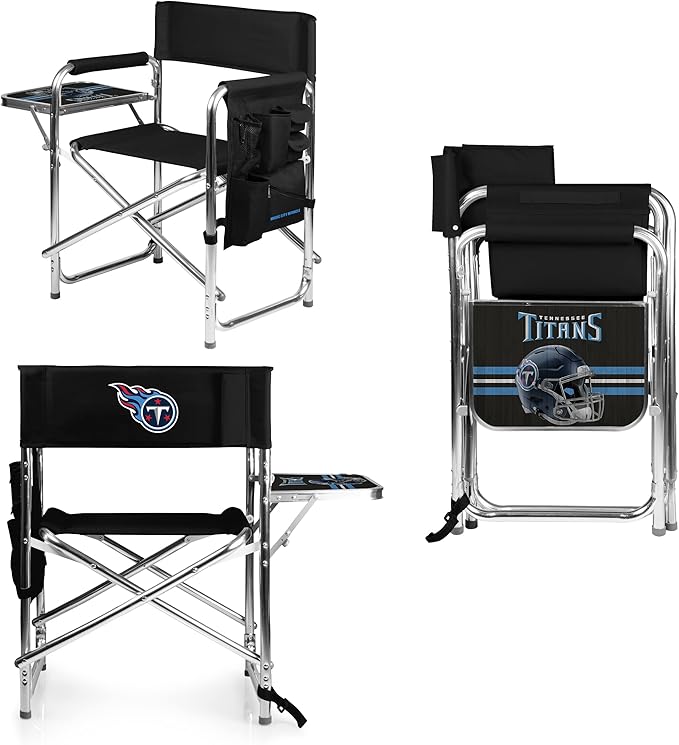 Picnic TIME NFL Unisex-Adult NFL Sports Chair with Side Table, Beach Chair, Camp Chair for Adults