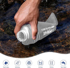 Water Filter Survival - 1000ml Collapsible Water Bottle with Filter Squeeze Filter Bottle Befree or Peak Series for Hiking Backpacking Camping,With NSF/FDA Certification BPA-Free(White)