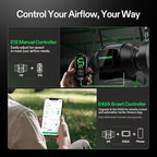 VIVOSUN G4 4" Inline Duct Fan & 3 Cycle Modes E12 Speed Controller, AeroZesh Grow Tent Kit Ventilation Fan with 195 CFM EC Motor, Programmable Exhaust Fan for Heating Cooling Booster, Hydroponics