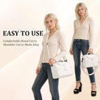 Lunch Bag for Women Soft Lightweight,Leakproof Insulated Lunch Box with Straps,Reusable Lunch Cooler for Work Meal Hiking Travel,Beige