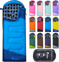 PTEROMY Sleeping Bags for Adults, Lightweight and Machine Washable, Water Resistant Backpacking Camping Sleeping Bag for Warm Cold Weather, Camping Essentials for Hiking Travel