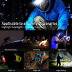 DARKBEAM Hard hat Headlamp COB LED Floodlight with Red Light USB Rechargeable 2000 Lumen - Car Maintenance and Night Construction - Included Rechargeable Battery Last for 6-10 Hours