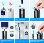 Torch Lighter Refillable Butane Lighter Long Flexible Neck Multipurpose Lighter for Candles Grill BBQ Fireplaces Kitchen Camping (No Prefilled)