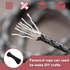 PATIKIL 550lb Paracord Rope 200ft, 4mm Tent Rope, 7-Strand Core Heavy Duty Cord for Outdoor Camping Hiking Tent Survival Utility Rope, Black