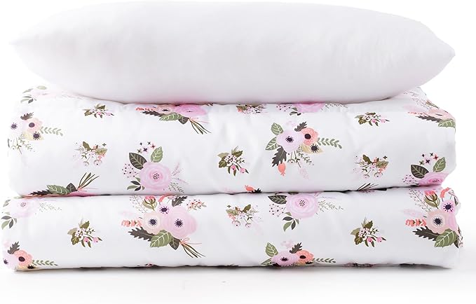 Bunnikins & Clover Toddler Nap Mat with Removable Pillow, Nap Mats for Preschool, Easy Clean Toddler Nap Pad for Kindergarten, Kids Sleeping Bag for Travel Camping