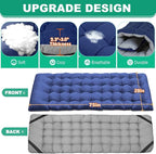 LILYPELLE Folding Camping Cot, Extra Wide Heavy Duty Sleeping Cots with Carry Bag, Double Layer Oxford Portable Travel Camp Cots for Home, Office Nap and Outdoor Beach