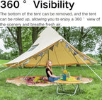 Luxury Four-Season Yurt Tent | Spacious Canvas Bell Tent with Stove Jack | Heavy-Duty Cotton Blend | Ultimate Family Glamping Shelter