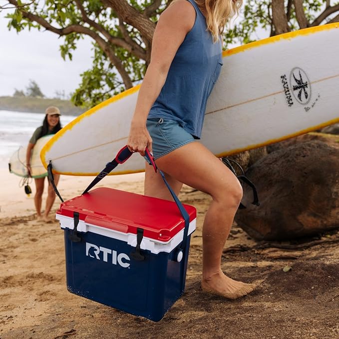 RTIC Ultra-Light 22 Quart Hard Cooler Insulated Portable Ice Chest Box for Drink, Beverage, Beach, Camping, Picnic, Fishing, Boat, Barbecue, 30% Lighter Than Rotomolded Coolers