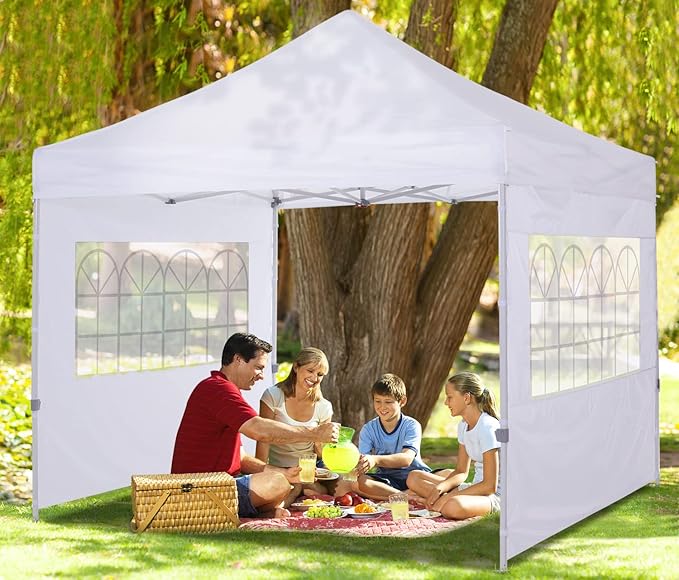 COOSHADE Instant Canopy SunWall 10x10 Canopy SideWall for Pop up Canopy Tent, 1 Pack Sidewall with Church Window Only, White