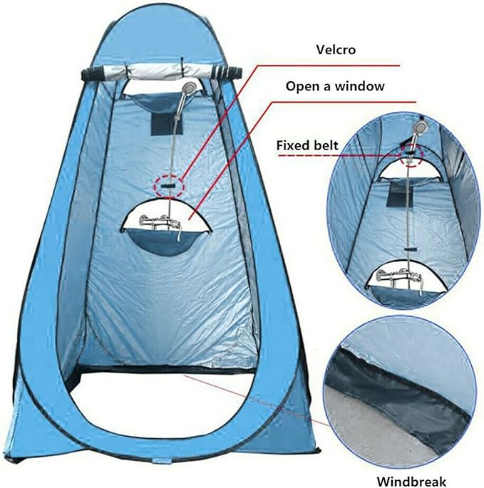 Camping Tent,Shower Tent, 1-2 People 3 Windows Portable Changing Room Privacy Tent Shower Tent Camp Toilet Rain Shelter for Outdoor Camping Hiking Beach