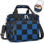 Coobiiya Large Expandable Insulated Lunch Bag Cooler Bag，12-23L Lunch Box for Men Double Deck Leakproof，Heavy Duty LunchBag Cooler Bags for Camping, Travel, Kayaking & Beach
