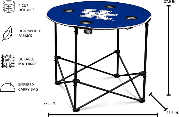 Logo Brands Officially Licensed NCAA Unisex Round Table, One Size, Team Color