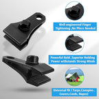 30PCS Upgrade Large Tarp Clips Heavy Duty Lock Grip Tarp Clamps Thumb Screw Tent Clamps with 100 Pcs Zip Cable Ties for Swimming Pool Cover Awnings Outdoor Camping Caravan Canopies Car Covers