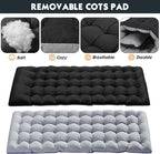 MOPHOTO Oversized Folding Camping Cot for Adults, 78" x 32" XXL Heavy Duty Sleeping Cots for Adults Portable Sleeping Bed Outdoor Camp Cot with Mattress for Home Camp Office Nap