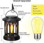 Hanging Solar Lanterns Outdoor Waterproof, 4 Pack Outdoor Lantern Decorative, Hanging Solar Lights for Outside Table Yard Porch Balcony Desk Patio Decor