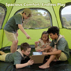 MOON LENCE Pop Up Camping Tent, 3-4 Person Portable Automatic Instant Tent Windproof for Camping, Hiking, Mountaineering