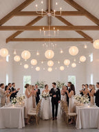 25Ft White Lantern String Lights with 10pcs G40 LED Bulbs,Nylon Hanging Chinese White Lanterns Connectable for Indoor Outdoor,Summer Camping,Wedding,Bedroom,White Wire
