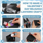 12 Sets Easter Crafts Religious Fish Crafts with LED Candle Light DIY Faith Jesus Fish Tissue Paper Kits Religious Hanging Ornament for Church Sunday School VBS Classroom Activities