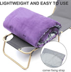 Folding Camping Cot Pad - Portable & Comfortable Outdoor Sleeping Mat with Elastic Strap, Lightweight Waterproof Bottom Mattress Pad