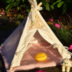 1:12 Dollhouse Camping Bed Tent, 1 Set Fairy Style Mini Pink Lace Tent with Carpet, Miniature Outdoor Furniture Accessories for Bedroom,Patio and Garden(White)