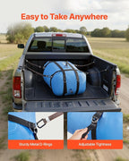 VEVOR Water Storage Bladder, 35 Gallon Large Capacity TPU Soft Water Bag, Portable & Collapsible Water Storage Containers, Leakproof & Wear-Resistant RV Waters Tank for Camping Irrigation Outdoor Use