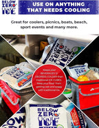 Below Zero Reusable Ice Packs for Coolers – Long Lasting Cooler Ice Pack Blocks, Leak-Proof Freezer Packs for Camping, Lunch Boxes & Travel