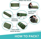 Clostnature Self Inflating Sleeping Pad for Camping - 1.5/2/3 inch Camping Pad, Lightweight Inflatable Camping Mattress Pad, Insulated Foam Sleeping Mat for Backpacking, Tent, Hammock