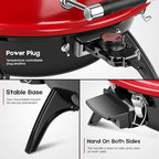 Electric BBQ Grill Techwood 15-Serving Indoor/Outdoor Electric Grill for Indoor & Outdoor Use, Double Layer Design, Portable Removable Stand Grill, 1600W (Countertop BBQ Grill)