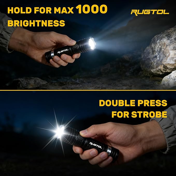 Headlamp, USB C Rechargeable Battery Powered Head Lamp LED Flashlight with Clip Magnetic Base, 1000 Lumens Zoomable Aluminum Headlamp IPX4 Waterproof for Hard Hat Working Running Hiking