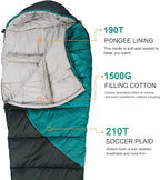 Northroad Mummy Sleeping Bag 14-59 ℉, 3-4 Season Warm & Cool Weather, Summer Spring Fall Lightweight Washable Sleeping Bag for Outdoor Camping Hiking Travel Hunting