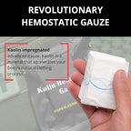 First Aid Advanced Quick Clot Combat Gauze - Flexible Hemostatic Gauze - to Stop The Bleed kit Faster Wound Packing withQuick Clotting Medical Gauze - Survival Kit Supplies - 3" x 12.5' (CT-GAUZE2)