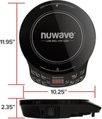 Nuwave PIC Flex Induction Cooktop, 45 Temps 100°F-500°F, 600-1300W, 6.5" Coil, for Dorms/RVs/Hotels, with 4Qt Ceramic Pan